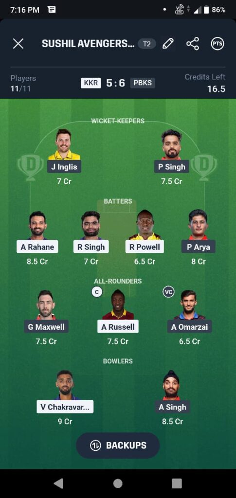 kkr-vs-pbks-dream11-final-team-26-april-2025 2