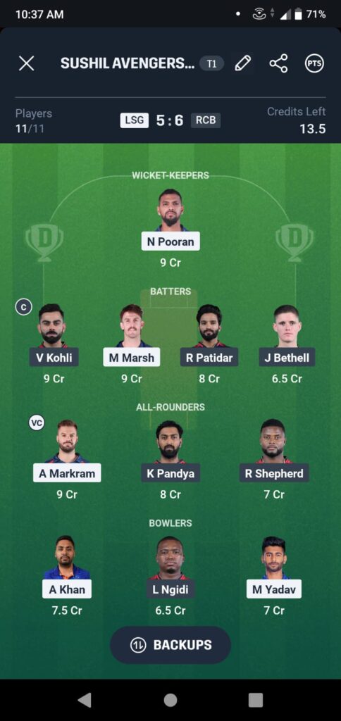 ipl-lsg-vs-rcb-dream11-team-09-may-2025