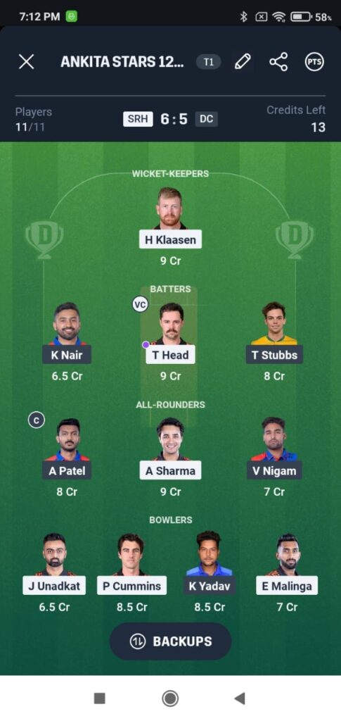 srh-vs-dc-dream11-my11circle-team-05-may-2025-7-30-pm-final