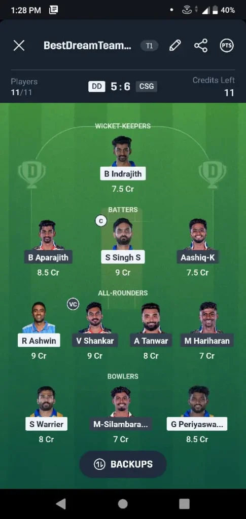 dd-vs-csg-dream11-my11circle-team-16-june-2025