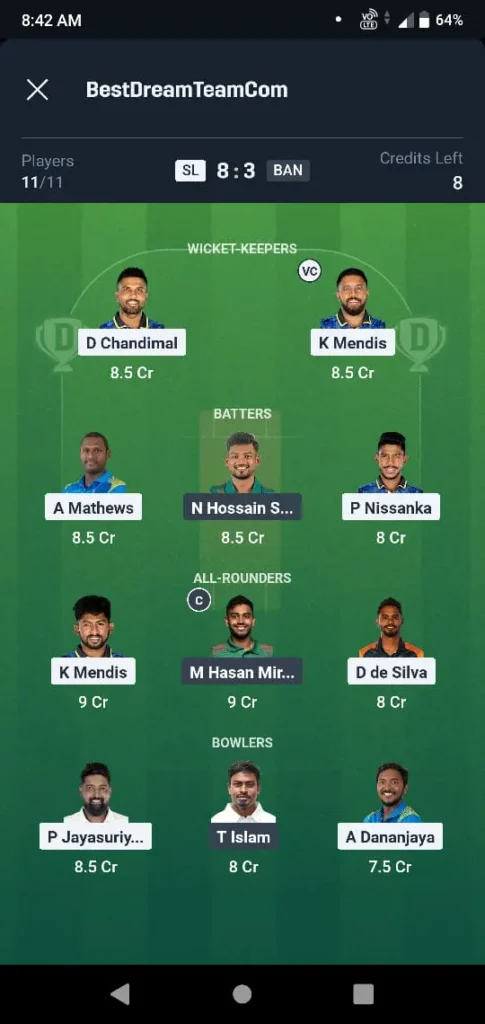 sl-vs-ban-1st-test-2025-fantasy-team-pitch-report